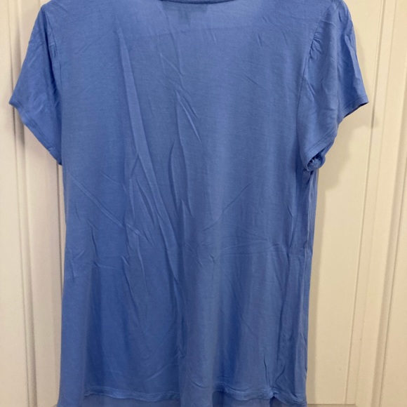 INC knit Tee with chiffon trim - Picture 2 of 4